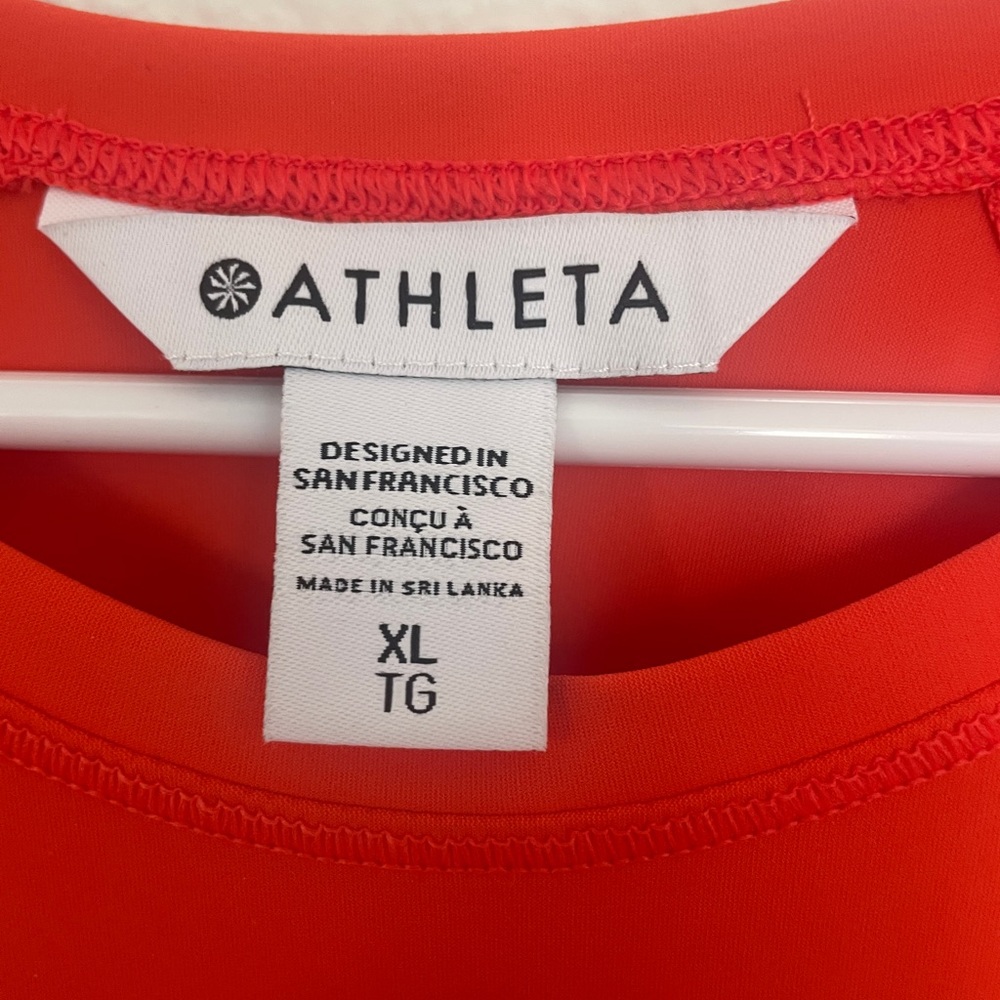 Athleta Bold Red Activewear Top